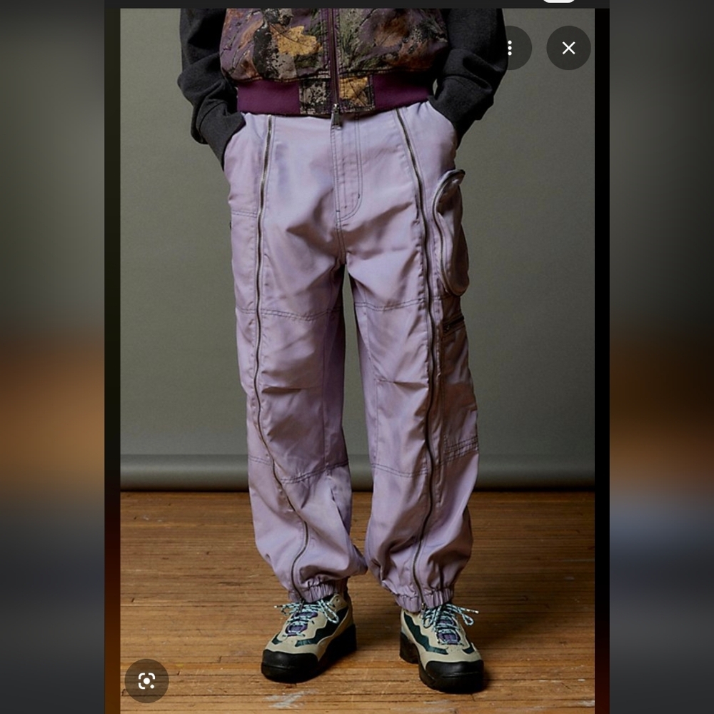 Urban Outfitters Men's Cargo Pants - Light Green